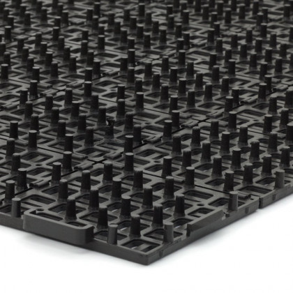 Hnědá plastová děrovaná terasová dlaždice Linea Marte - 56,3 x 56,3 x 1,3 cm