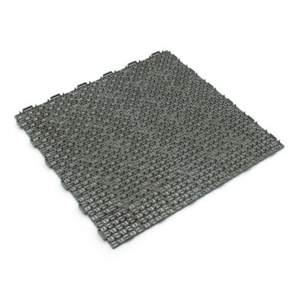 Šedá plastová děrovaná terasová dlaždice Linea Marte - 56,3 x 56,3 x 1,3 cm