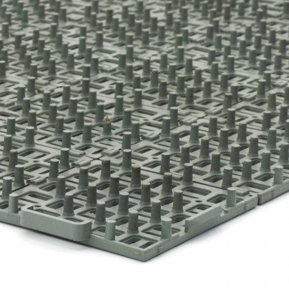 Šedá plastová děrovaná terasová dlaždice Linea Marte - 56,3 x 56,3 x 1,3 cm
