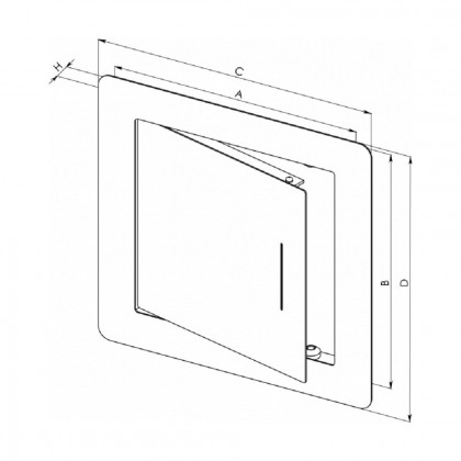 Nerezová dvířka exkluziv 300x300mm