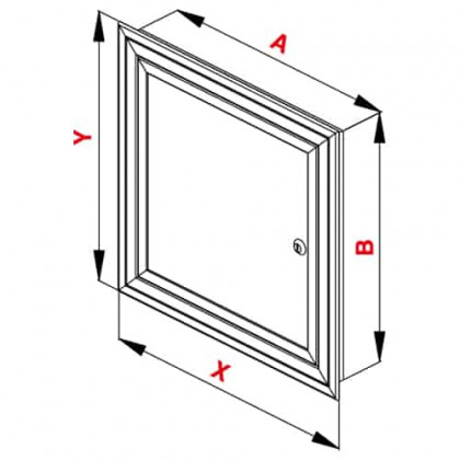 Den Braven - Revizní dvířka PVC, 500 mm x 500 mm, otočný zámek, bílá