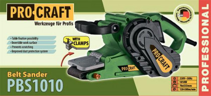 PROCRAFT PBS1010 Bruska pásová 1010W 533x76mm