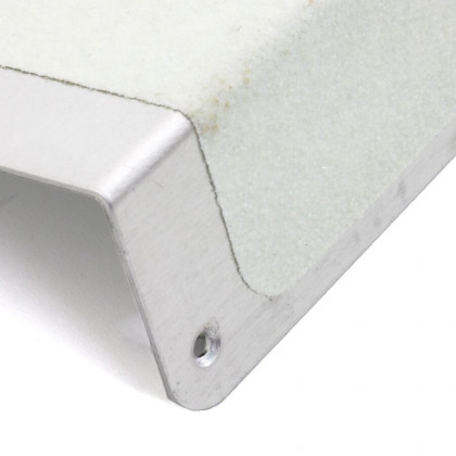 Hliníkový fotoluminiscenční protiskluzový nášlap na schody - 63,5 x 12 x 4,5 cm