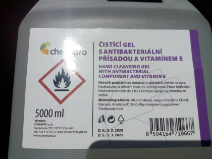 Gel hygienický s antibakteriální přísadou 5 L