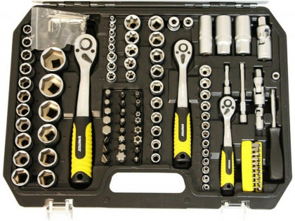 Sada hlavic 1/2" a 3/8" a 1/4" 173 dílů s ráčnou 72z