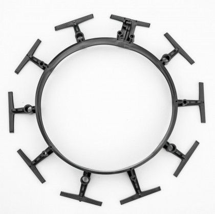 Černý plastový skrytý zahradní obrubník STELLA BORD - délka 100 cm, šířka 8 cm a výška 4,5 cm