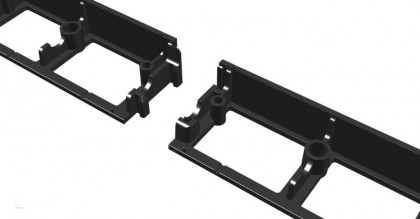Černý plastový skrytý zahradní obrubník STELLA BORD - délka 100 cm, šířka 8 cm a výška 6 cm