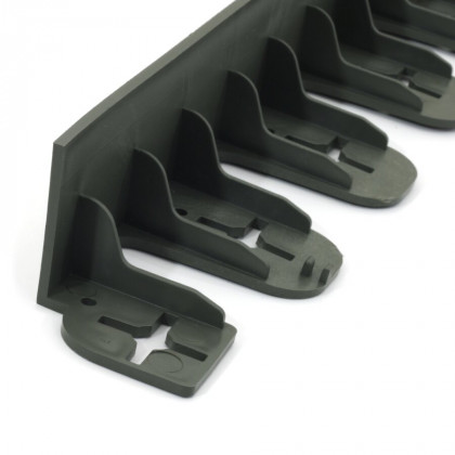 Zelený plastový skrytý zahradní obrubník STELLA BORD - délka 70 cm a výška 6 cm