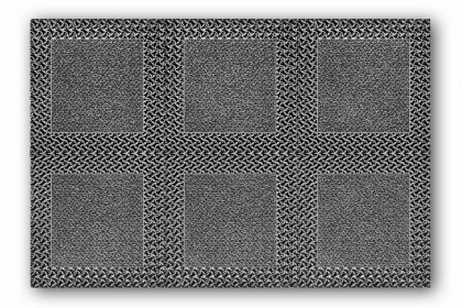 Šedá plastová textilní zátěžová vstupní rohož Modular 9900 3M Nomar Aqua 85 - délka 30 cm, šířka 30 cm a výška 2,19 cm