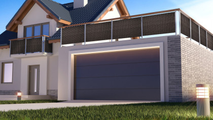 Béžová plastová ratanová stínící rohož "umělý ratan" - délka 500 cm a výška 75 cm