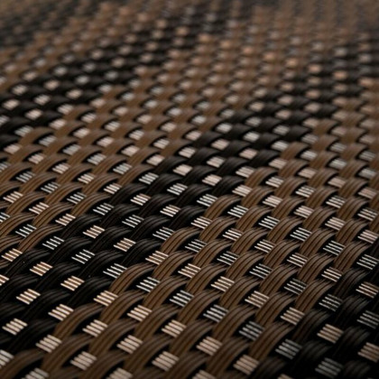 Černo-hnědá plastová ratanová stínící rohož "umělý ratan" - délka 500 cm a výška 90 cm