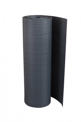 Šedá plastová ratanová stínící rohož "umělý ratan" - délka 300 cm a výška 90 cm