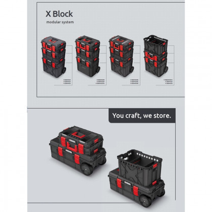 Kufr na nářadí X BLOCK PRO černý 546x380x194