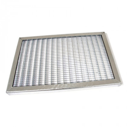 Kovová venkovní čistící vstupní rohož s rámem FLOMA Grid - 50 x 100 x 3,3 cm