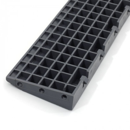 Šedý plastový vstupní zátěžový nájezd "samec" (Bfl-S1) - 33 x 7 x 1,75 cm