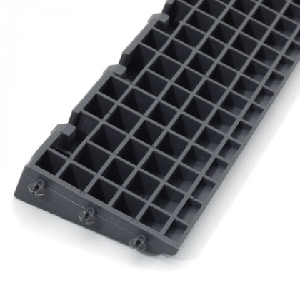 Šedý plastový vstupní zátěžový nájezd "samec" (Bfl-S1) - 33 x 7 x 1,75 cm