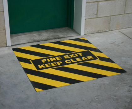 Korundová podlahová páska s potiskem - 100 x 100 cm