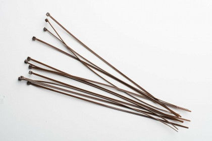 Černá plastová stahovací páska - délka 20 cm a šířka 0,25 cm - 100 ks