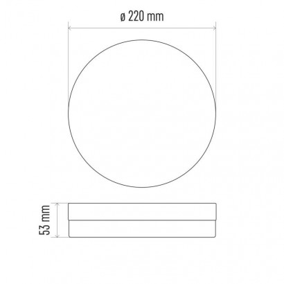 LED přisazené svítidlo, kruhové bílé 15W teplá b., IP54