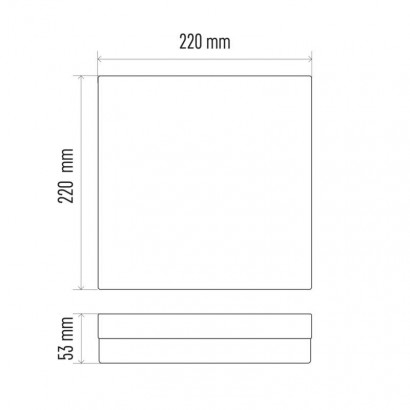 LED přisazené svítidlo, čtvercové bílé 15W neutr. b., IP54