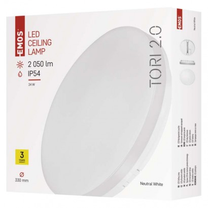 LED přisazené svítidlo, kruhové bílé 24W neutrální b., IP54