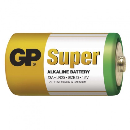 Alkalická baterie GP Super LR20 (D) fólie