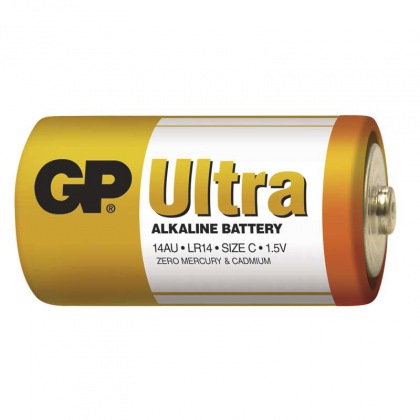 Alkalická baterie GP Ultra LR14 (C) fólie