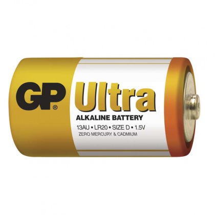 Alkalická baterie GP Ultra LR20 (D) fólie