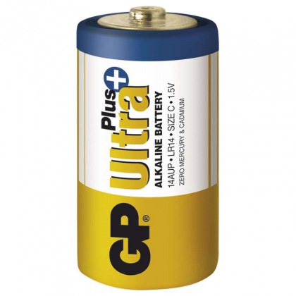 Alkalická baterie GP Ultra Plus LR14 (C), blistr