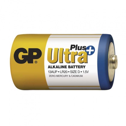 Alkalická baterie GP Ultra Plus LR20 (D), blistr