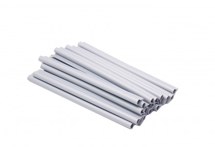 Světle šedý plastový plotový úchyt - délka 19 cm