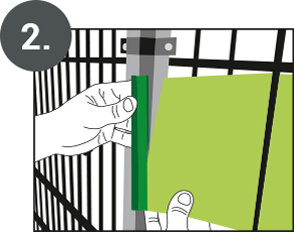 Béžový plastový plotový úchyt - délka 19 cm