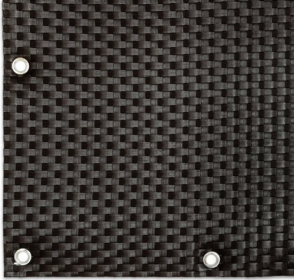 Hnědá plastová ratanová stínící rohož "umělý ratan" s oky - délka 300 cm a výška 90 cm