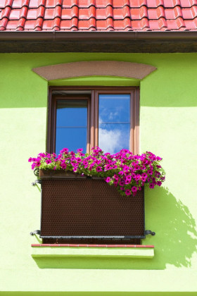 Plastová ratanová stínící rohož "umělý ratan" s oky (tmavý ořech) - délka 300 cm a výška 75 cm