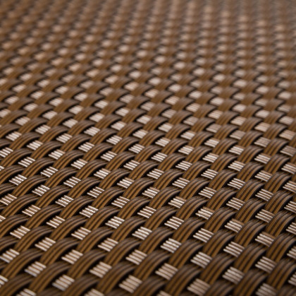 Plastová ratanová stínící rohož "umělý ratan" s oky (tmavý ořech) - délka 500 cm a výška 90 cm