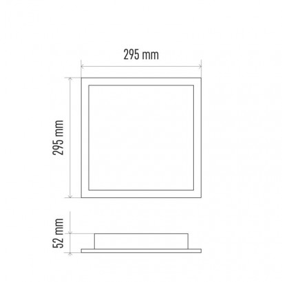 LED panel 30x30 čtvercový přisazený 20W s rámečkem, stmív. se změnou CCT