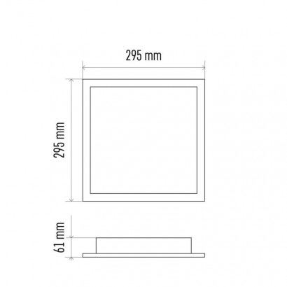 LED panel 30x30 čtvercový přisazený 18W bez rámečku, stmív. se změnou CCT