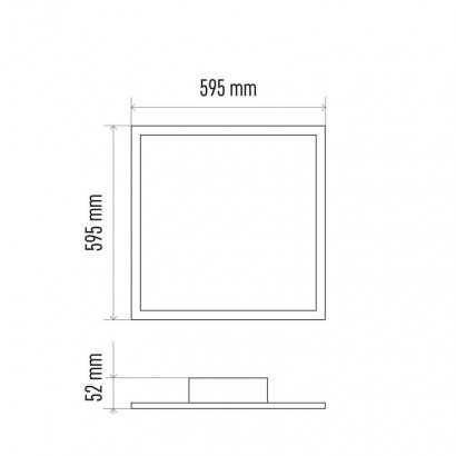 LED panel 60x60 čtvercový přisazený 40W s rámečkem, stmív. se změnou CCT