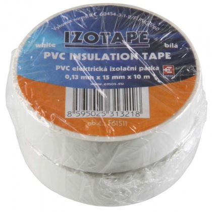 Izolační páska PVC 15mm / 10m bílá