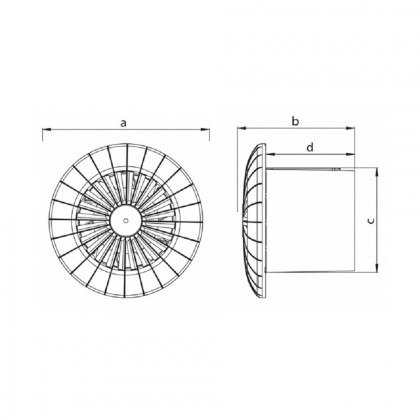 Stropní axiální ventilátor AV PLUS 120 SB;