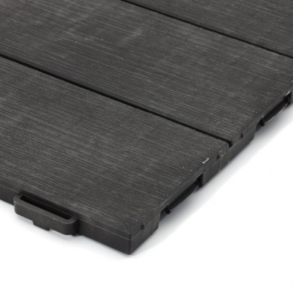 Šedá plastová terasová dlažba Linea Marte - 56,3 x 56,3 x 1,3 cm