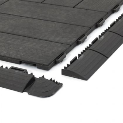 Šedá plastová terasová dlažba Linea Marte - 56,3 x 56,3 x 1,3 cm