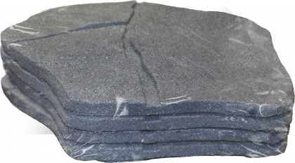 Šedá gumová terasová dlažba FLOMA Stone - 51 x 38 x 1,8 cm