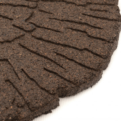 Hnědá gumová terasová dlažba FLOMA Wood - 46 x 46 x 1,7 cm