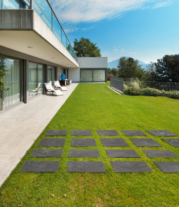 Grafitová gumová terasová dlažba FLOMA Stone - 30 x 30 x 2,8 cm