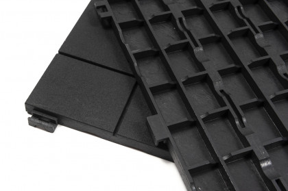 Grafitová gumová terasová dlažba FLOMA Mosaic - 30 x 30 x 1,5 cm