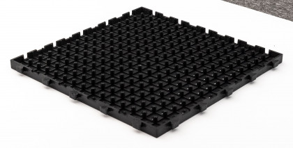 Grafitová gumová děrovaná dlažba Extreme - 45 x 45 x 2,5 cm