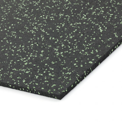 Černo-modrá gumová modulová puzzle dlažba (roh) FLOMA FitFlo SF1050 - 47,8 x 47,8 x 0,8 cm