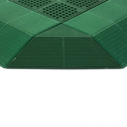 Zelený plastový nájezd "samec" pro terasovou dlažbu Linea Combi - 40 x 20,5 x 4,8 cm