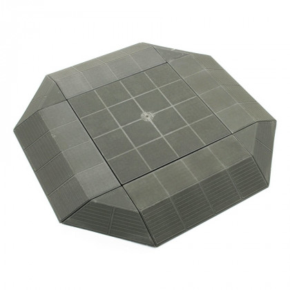 Šedý plastový nájezd "samice" pro terasovou dlažbu Linea Combi - 40 x 19,5 x 4,8 cm